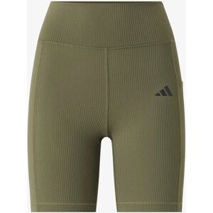 adidas Opt Rib Sho L Høj Talje Grøn Tights - Sport Præstation adidas Opt Rib Sho L Høj Talje Grøn Tights - Sport Præstation