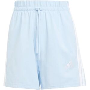 adidas Essentials 3-Stripes Cotton Shorts - Blue/White - Shorts adidas Essentials 3-Stripes Cotton Shorts - Blue/White - Shorts