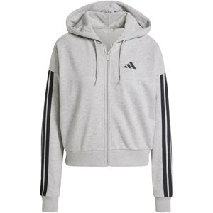 Hoodie zippé à capuche Essentials 3-Stripes French Terry - Femme - Gris - Publicité Hoodie zippé à capuche Essentials 3-Stripes French Terry - Femme - Gris - Publicité