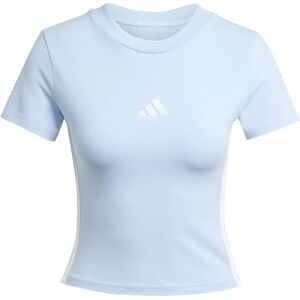 adidas Essentiële 3-Strepen Slim Baby T-Shirt - Vrouw - Blauw adidas Essentiële 3-Strepen Slim Baby T-Shirt - Vrouw - Blauw