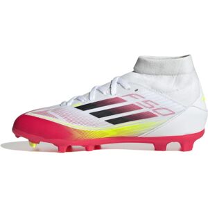 adidas Kids F50 League Mid Football Boots - White adidas Kids F50 League Mid Football Boots - White