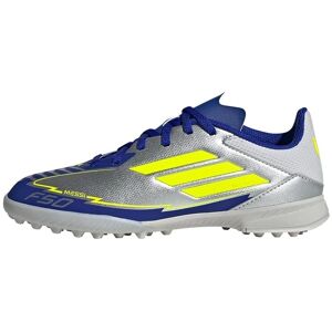 adidas F50 Messi Junior Turf Boots - Silver Football Shoes adidas F50 Messi Junior Turf Boots - Silver Football Shoes