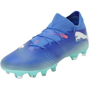 Puma Future 7 Match Womens Football Boots - Blue/Wht/Green - 5 Puma Future 7 Match Womens Football Boots - Blue/Wht/Green - 5