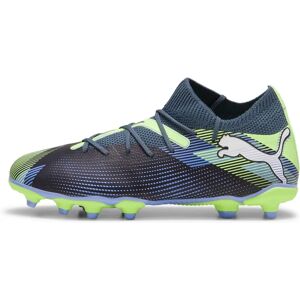 Puma Future 7 Match Rush Childrens Football Boots - Grey/White/Green - Child Puma Future 7 Match Rush Childrens Football Boots - Grey/White/Green - Child