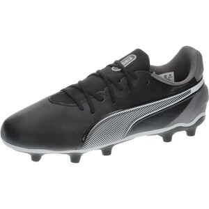 PUMA King Match FG/AG Jr - Kids Soccer Cleats - Black/White/Gray PUMA King Match FG/AG Jr - Kids Soccer Cleats - Black/White/Gray
