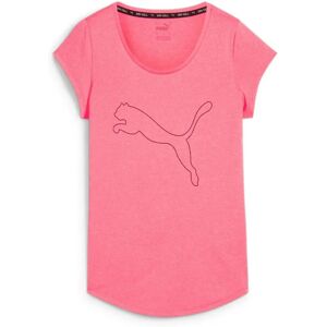 Puma XS Pink Sportshirt - Performance Heather Cat Tee Puma XS Pink Sportshirt - Performance Heather Cat Tee