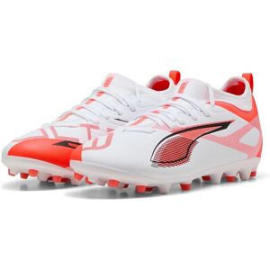 Puma Ultra 5 Match MG Junior Football Boots - White Puma Ultra 5 Match MG Junior Football Boots - White