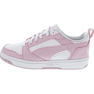 Baskets PUMA Rebound V6 Low Blanc Rose Mauve Pink - Sneakers - Publicité Baskets PUMA Rebound V6 Low Blanc Rose Mauve Pink - Sneakers - Publicité