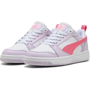 Puma Rebound V6 Low Jr Violet/Blanc - Chaussures - Publicité Puma Rebound V6 Low Jr Violet/Blanc - Chaussures - Publicité