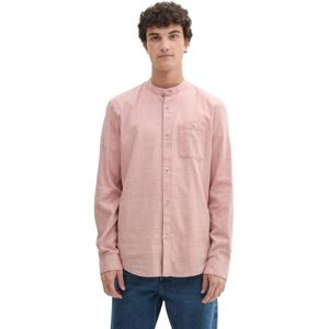 Tom Tailor Denim Rood Gemonsterde Herenoverhemd - Overhemd Tom Tailor Denim Rood Gemonsterde Herenoverhemd - Overhemd