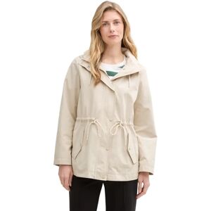 Tom Tailor Beige Waterdichte Parka met Afneembare Capuchon Tom Tailor Beige Waterdichte Parka met Afneembare Capuchon