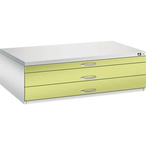 C+P Aufbewahrungsschrank - Modell CP 7200 - 3 Schubladen, Hellgrau / Viridingrün C+P Aufbewahrungsschrank - Modell CP 7200 - 3 Schubladen, Hellgrau / Viridingrün