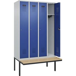 Casier Evolo PLUS de Kaiserkraft - 4 sections, gris clair / bleu genciana, 1200mm Casier Evolo PLUS de Kaiserkraft - 4 sections, gris clair / bleu genciana, 1200mm