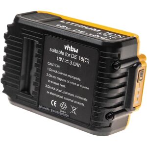 vhbw Batterie Dewalt - 3000mAh, 18V, Jaune - Batterie pour Outils vhbw Batterie Dewalt - 3000mAh, 18V, Jaune - Batterie pour Outils