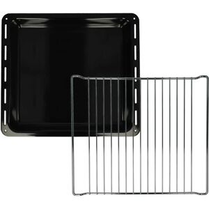 vhbw Ensemble pour four - Plaque de cuisson & grille - 42,2x37cm - Noir/Argent vhbw Ensemble pour four - Plaque de cuisson & grille - 42,2x37cm - Noir/Argent