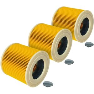 Kärcher Vacuum Cleaner Filter - 3 Pleated Cartridges - Yellow Kärcher Vacuum Cleaner Filter - 3 Pleated Cartridges - Yellow