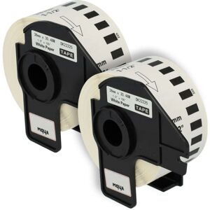 vhbw 2x Label Roll with Holder 38mm x 30.48m - Label Roll vhbw 2x Label Roll with Holder 38mm x 30.48m - Label Roll