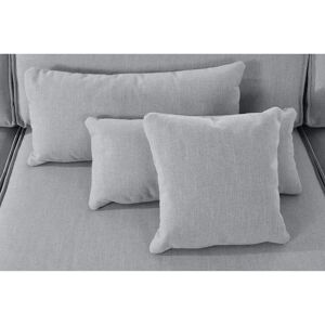 Raum.ID Enid L-Form Sofa - Recyceltes Polyester - Silber Raum.ID Enid L-Form Sofa - Recyceltes Polyester - Silber