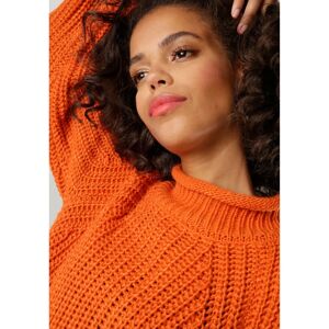 ANISTON CASUAL Kurzer Orange Wollpullover - Pullover ANISTON CASUAL Kurzer Orange Wollpullover - Pullover