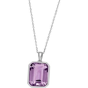 FIRETTI Halskette aus Silber 925 mit Amethyst-Anhänger - Unisex FIRETTI Halskette aus Silber 925 mit Amethyst-Anhänger - Unisex