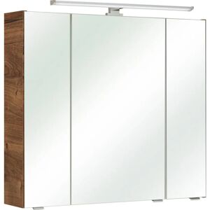 SAPHIR Quickset Badschrank - 3 Spiegeltüren, 6 Einlegeböden, LED-Beleuchtung SAPHIR Quickset Badschrank - 3 Spiegeltüren, 6 Einlegeböden, LED-Beleuchtung