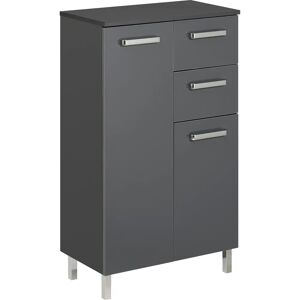 SAPHIR Quickset Badschrank - 2 Türen, 2 Schubladen, 60cm SAPHIR Quickset Badschrank - 2 Türen, 2 Schubladen, 60cm