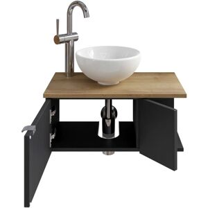 SAPHIR Modell 6915 Wandmontage Keramik rund Waschbecken mit Unterschrank - Waschtisch mit Unterschrank SAPHIR Modell 6915 Wandmontage Keramik rund Waschbecken mit Unterschrank - Waschtisch mit Unterschrank