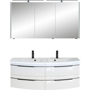 SAPHIR Badezimmer-Set - 3 Türen 4 Schubladen - Weiß Hochglanz SAPHIR Badezimmer-Set - 3 Türen 4 Schubladen - Weiß Hochglanz