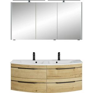 SAPHIR Badezimmer-Set - 3 Türen, 4 Schubladen, LED-Spiegel SAPHIR Badezimmer-Set - 3 Türen, 4 Schubladen, LED-Spiegel