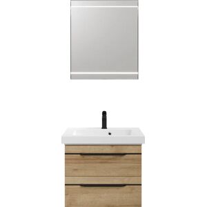 SAPHIR Balto Badezimmermöbel-Set - Mineralmarmor-Waschtisch, LED-Spiegel SAPHIR Balto Badezimmermöbel-Set - Mineralmarmor-Waschtisch, LED-Spiegel