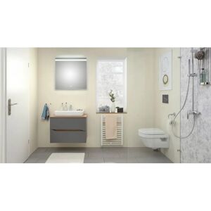 SAPHIR Quickset 2-teiliges Badmöbel-Set - Keramikbecken, LED-Spiegel, Grau SAPHIR Quickset 2-teiliges Badmöbel-Set - Keramikbecken, LED-Spiegel, Grau