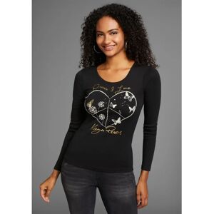 KangaROOS Langarmshirt - Lässig, Baumwolle, Herzprint KangaROOS Langarmshirt - Lässig, Baumwolle, Herzprint