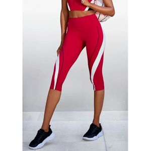 LASCANA ACTIVE Hohe Taille Rote Capri-Hosen - Sportlich LASCANA ACTIVE Hohe Taille Rote Capri-Hosen - Sportlich