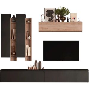 INOSIGN Infinity Wohnwand - Schwarz & Eiche Cadiz NB / Lava - 276cm INOSIGN Infinity Wohnwand - Schwarz & Eiche Cadiz NB / Lava - 276cm