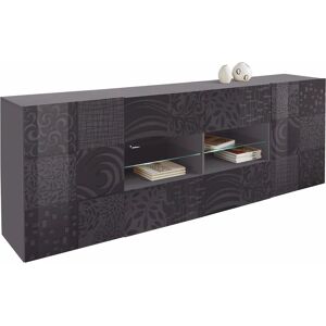 INOSIGN Miro Sideboard - Grau Hochglanz Lack mit Siebdruck INOSIGN Miro Sideboard - Grau Hochglanz Lack mit Siebdruck