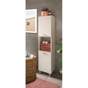WELLTIME Tampa - Hängender oder Stehender Hochschrank, 2 Böden, Weiß WELLTIME Tampa - Hängender oder Stehender Hochschrank, 2 Böden, Weiß