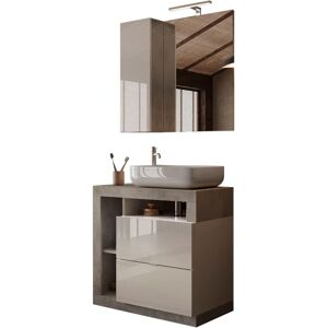WELLTIME Hamburg Badezimmermöbel-Set - Weiß - Breite 79cm WELLTIME Hamburg Badezimmermöbel-Set - Weiß - Breite 79cm