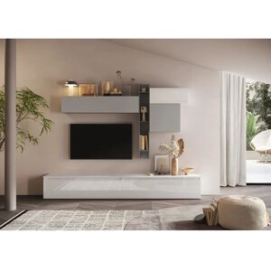 INOSIGN Infinity Wandunit - Kastenmöbel-Set - Grau & Weiß Hochglanz - 276cm INOSIGN Infinity Wandunit - Kastenmöbel-Set - Grau & Weiß Hochglanz - 276cm