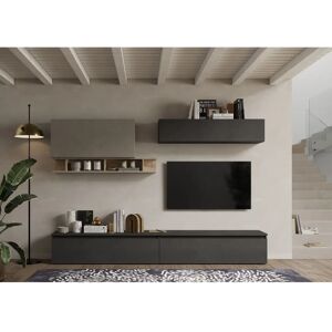 INOSIGN Infinity Wohnwand - Braun / Eiche / Lava - 276cm INOSIGN Infinity Wohnwand - Braun / Eiche / Lava - 276cm