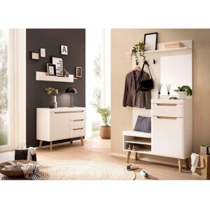 HOME AFFAIRE Torge Garderoben-Set - Skandinavisches Design, Weiß & Eiche HOME AFFAIRE Torge Garderoben-Set - Skandinavisches Design, Weiß & Eiche