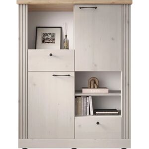 Home Affaire Country Highboard - 2 Türen, 2 Schubladen - Beige Home Affaire Country Highboard - 2 Türen, 2 Schubladen - Beige