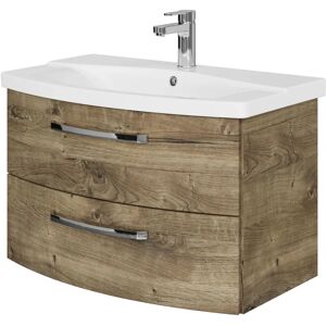 SAPHIR 4010 Eiche Ribbeck quer - Keramik Waschbecken SAPHIR 4010 Eiche Ribbeck quer - Keramik Waschbecken