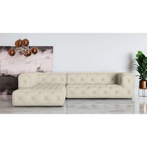 Places of Style FOLLINA Samtsofa - Chesterfield, Beige - Sofa Places of Style FOLLINA Samtsofa - Chesterfield, Beige - Sofa