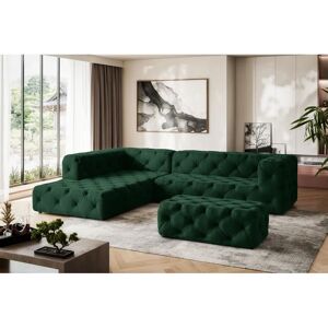 Places of Style FOLLINA Dunkelgrünes L-Form Sofa - Sofa Places of Style FOLLINA Dunkelgrünes L-Form Sofa - Sofa