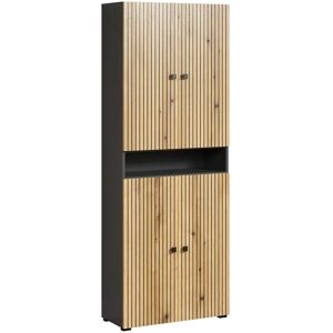 WELLTIME Amrum Badezimmerschrank - 4 Regale, 4 Türen, FSC Holz WELLTIME Amrum Badezimmerschrank - 4 Regale, 4 Türen, FSC Holz