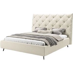 LEONIQUE Maxime Polsterbett - Bouclé, Beige - Bett LEONIQUE Maxime Polsterbett - Bouclé, Beige - Bett