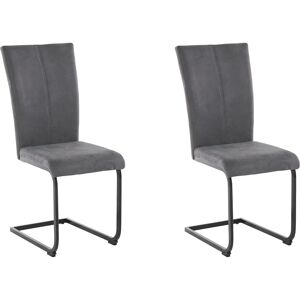 HOME AFFAIRE Oliver Microfaser Lederoptik Grau & Schwarz - Stühle HOME AFFAIRE Oliver Microfaser Lederoptik Grau & Schwarz - Stühle