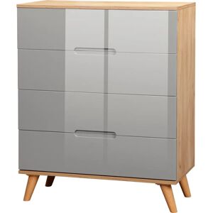 Andas Lund Hochglanzgrauer Kommode - Schlafzimmermöbel Andas Lund Hochglanzgrauer Kommode - Schlafzimmermöbel