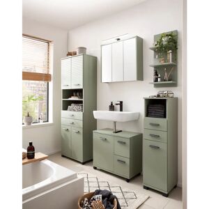Welltime Emmi 65cm Grüner Badschrank - Waschtischunterschrank Welltime Emmi 65cm Grüner Badschrank - Waschtischunterschrank