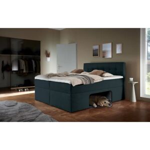 Places of Style Dunkelgraues Boxbett mit Haustiernische Places of Style Dunkelgraues Boxbett mit Haustiernische
